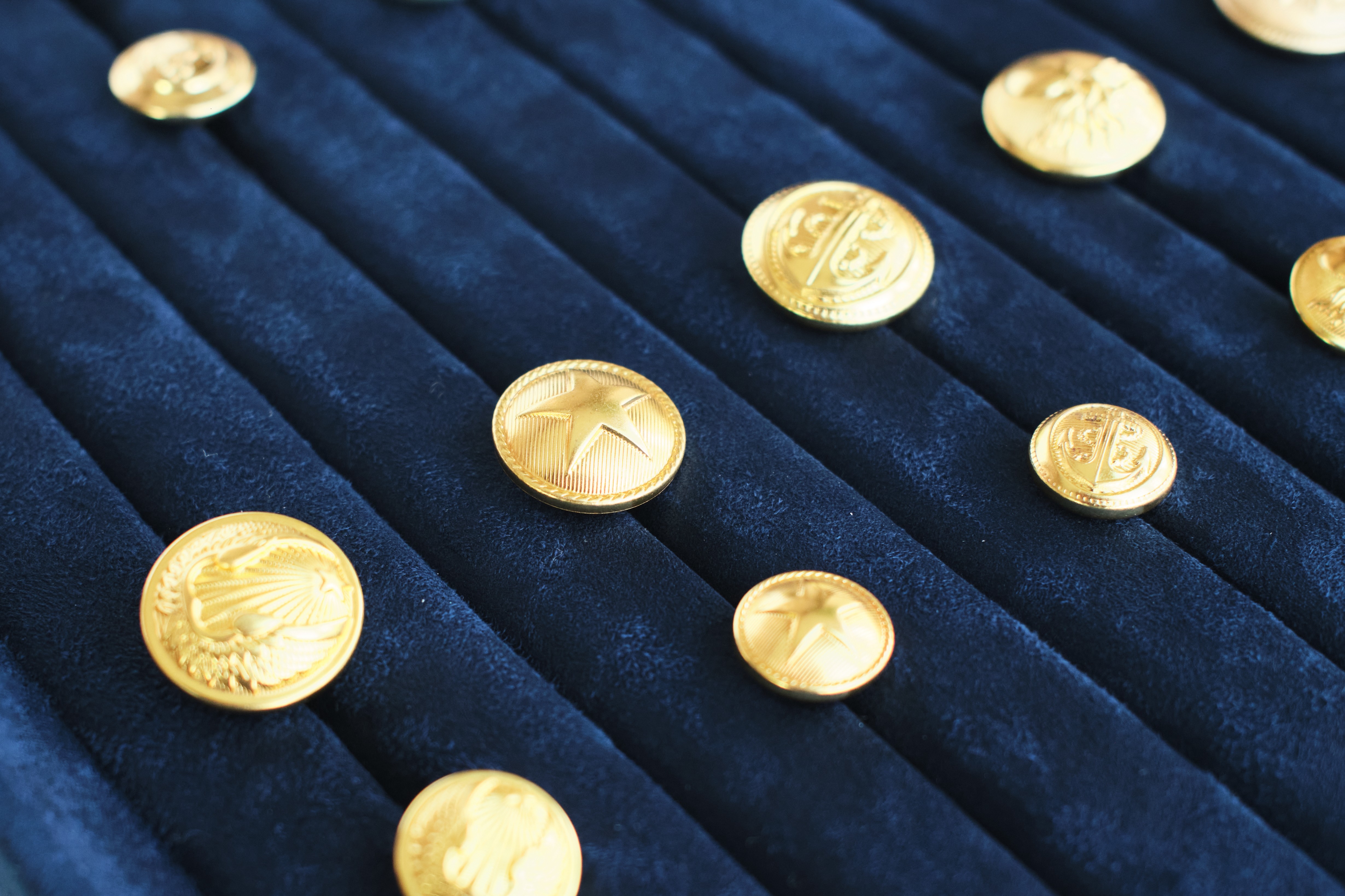 Consistency control display showing matched buttons across finishes